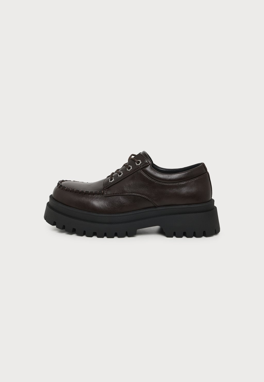 Unisex lace-up trainers - dark brown