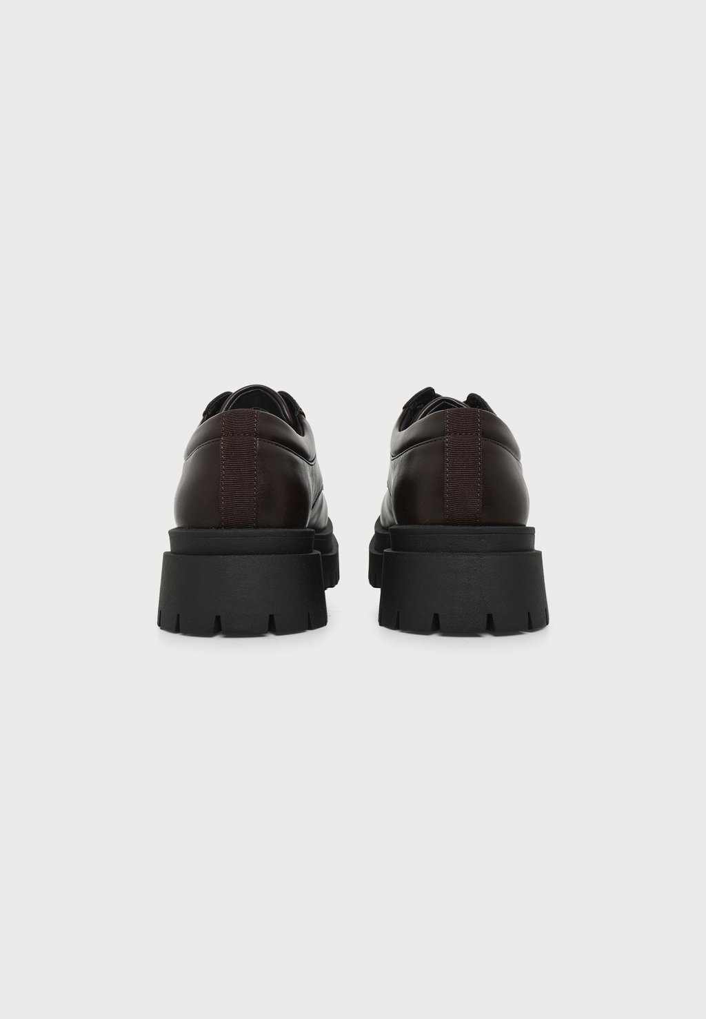 Unisex lace-up trainers - dark brown