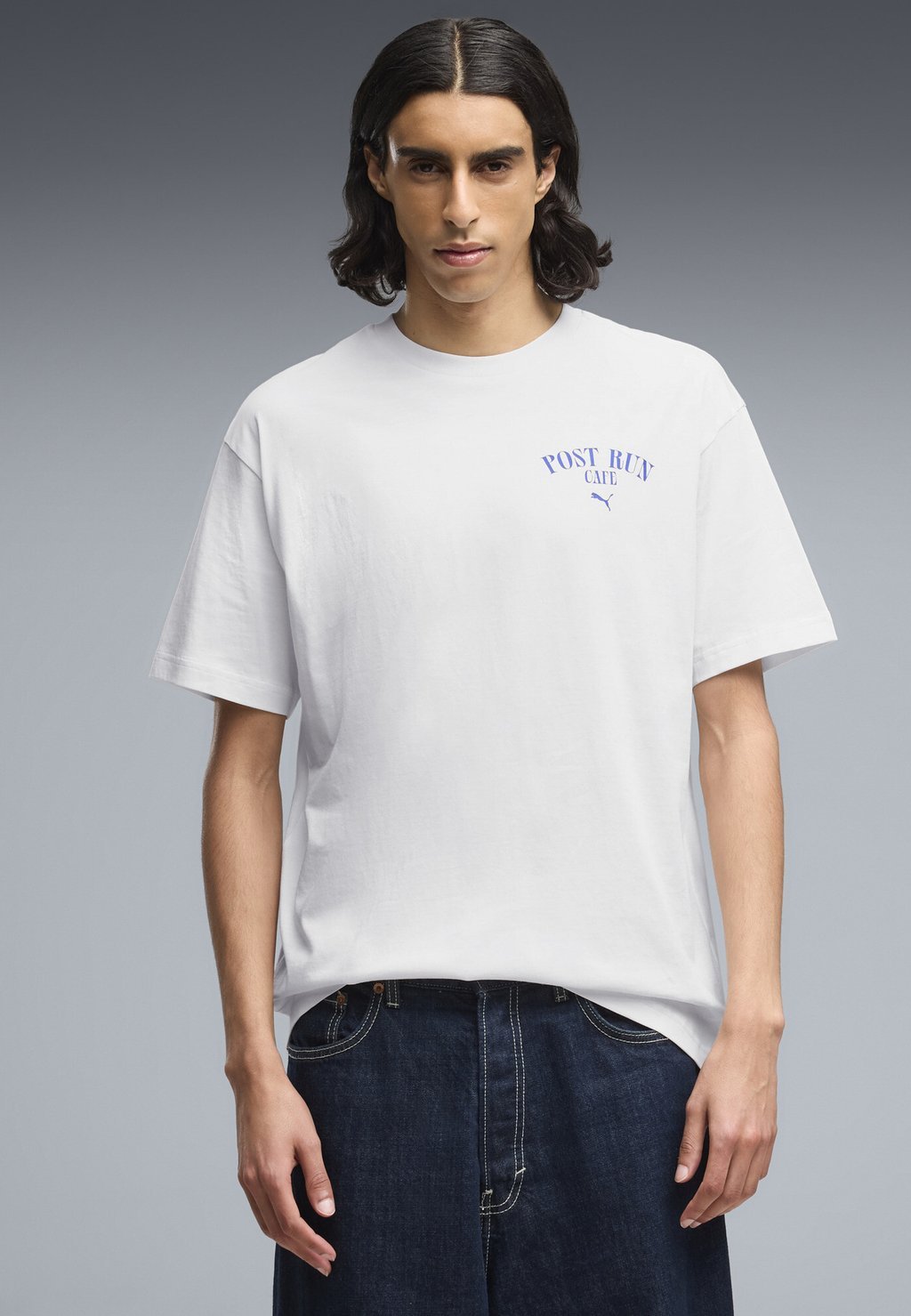Relaxed fit printed T-shirt with graphic - white