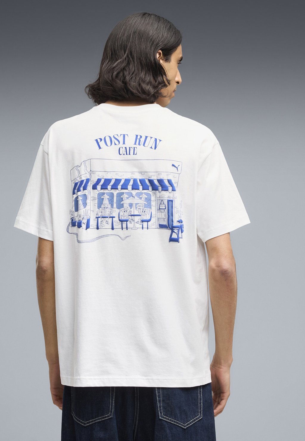 Relaxed fit printed T-shirt with graphic - white