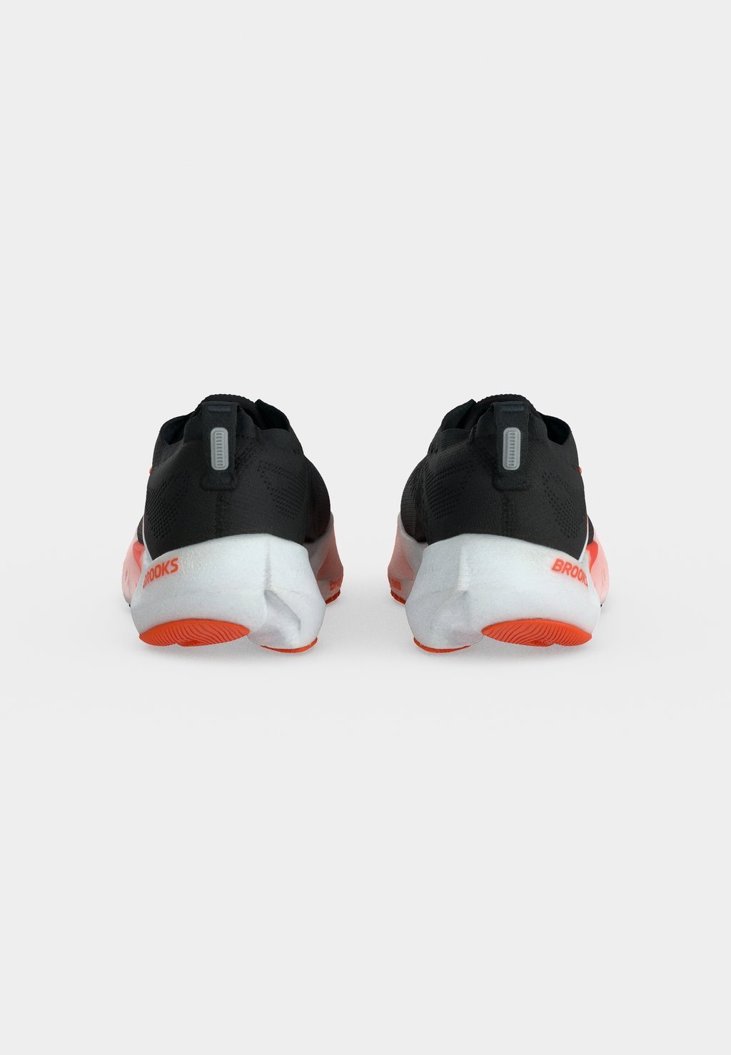 Cushioned flexible road running shoes - black/orange