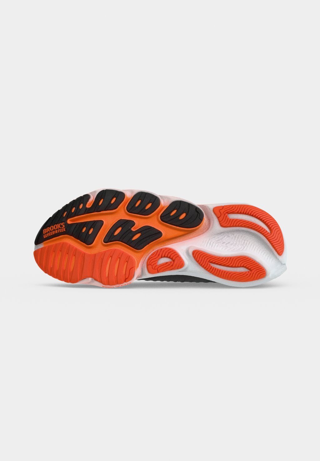 Cushioned flexible road running shoes - black/orange