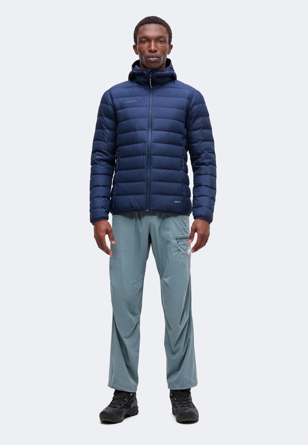 Men's hooded down jacket - marine