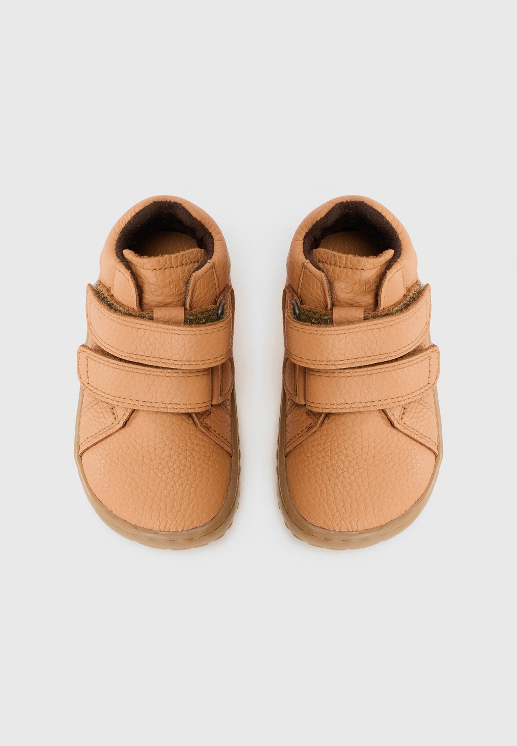 Unisex autumn barefoot high-top trainers - cognac