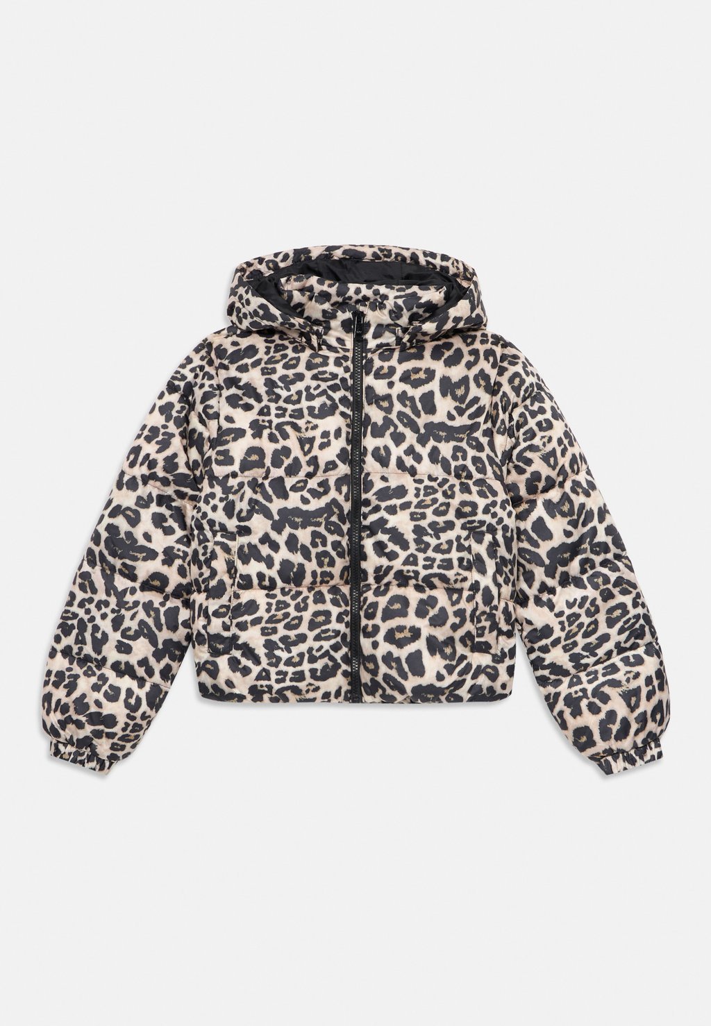 Girls' padded winter jacket - silver mink